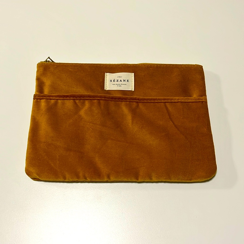 Sezane velvet pouch